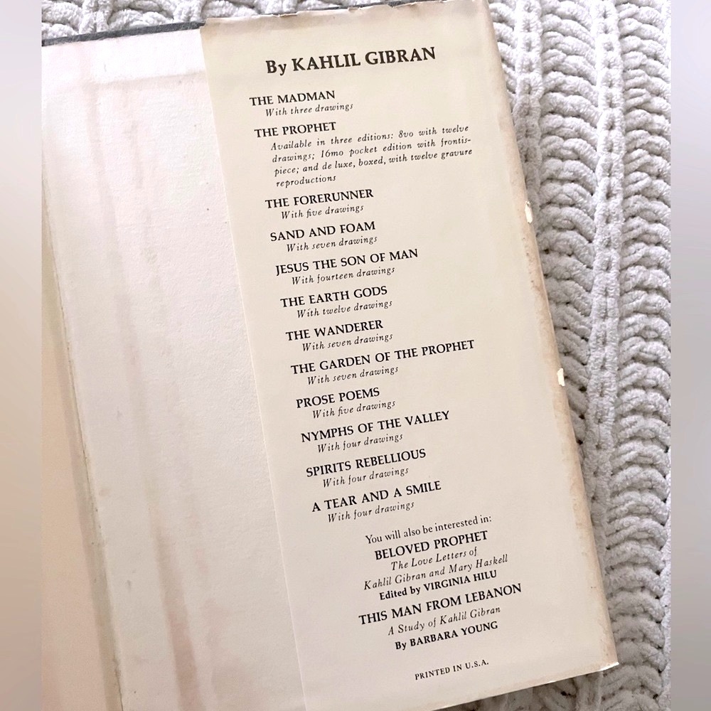 🌹RARE Kahlil Gibran’s “The Wanderer: His Parables and Sayings” 1983 Hardback🌹 - Picture 4 of 15